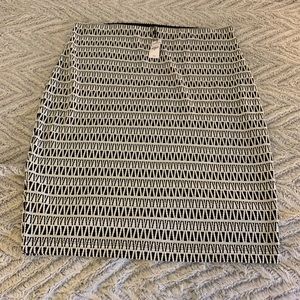 High Waisted Geometric Print Pencil Skirt